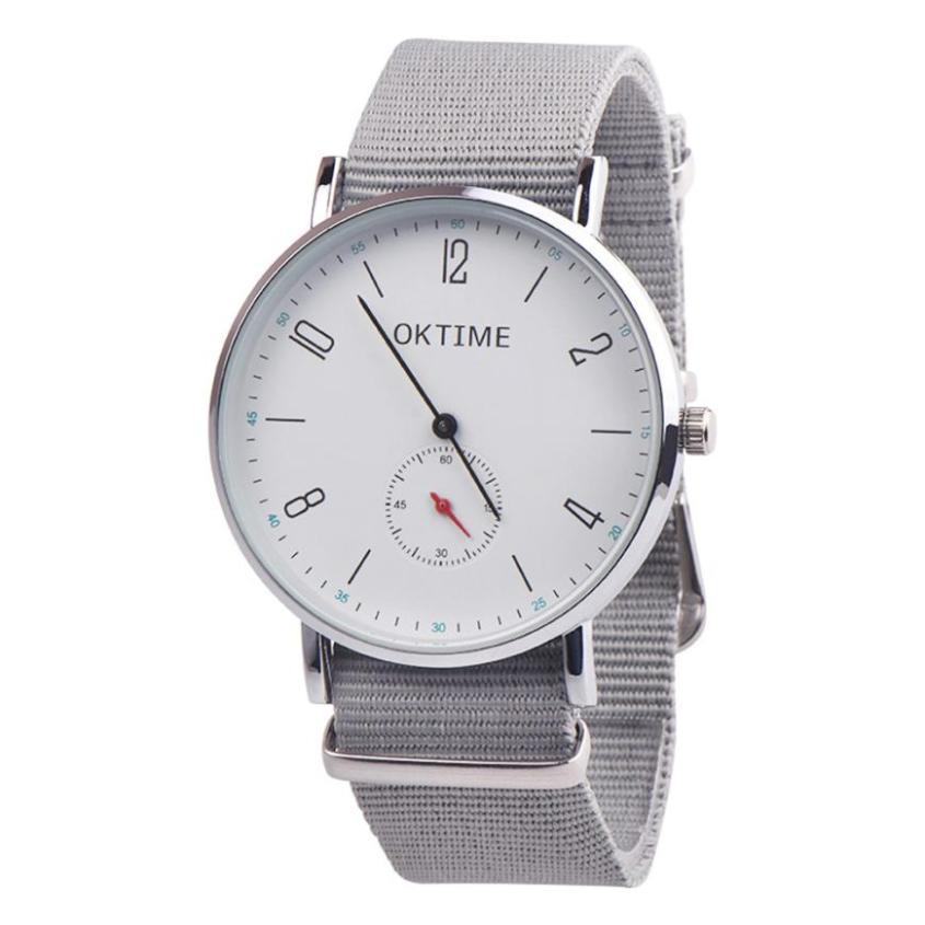 Quartz watch with nylon strap