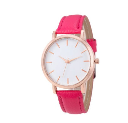 Quartz Watch PU Leather Strap Alloy Case 35.5mm 19mm Band