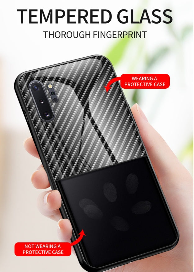 Graded Carbon Fiber Glass Toughened Phone Case For A51 A91