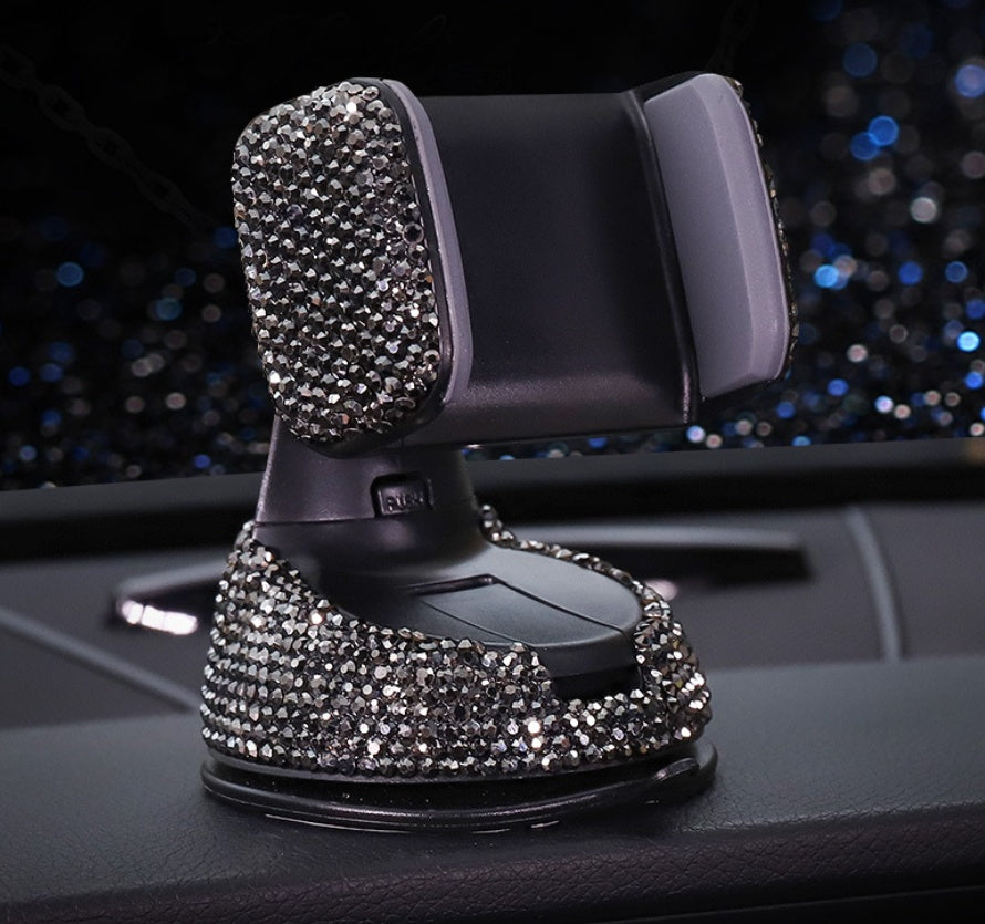 Crystal Rhinestones Phone Holder Car Mount With ABS Plastic