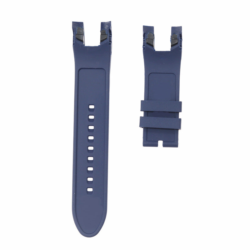 Fork Soft Silicone Inverter Watch Band Blue Black Edition
