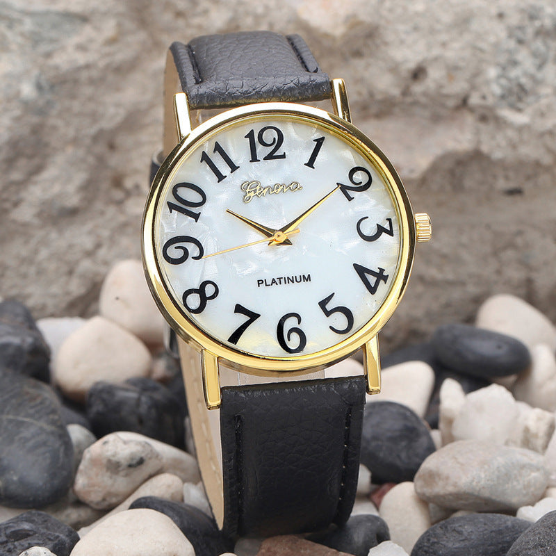 Marble Belt Watch Fashion Geneva Casual Watch Men Women