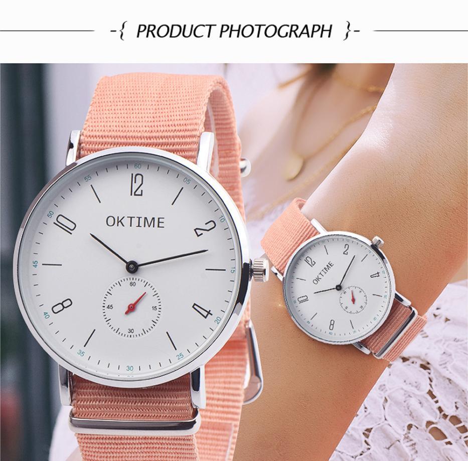 Quartz watch with nylon strap