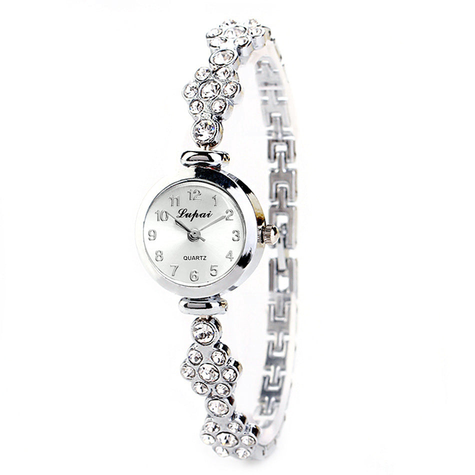 Ladies Flower Bracelet Watch Casual Quartz Silicone Strap