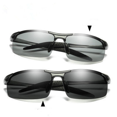 Photochromic Polarized Sunglasses Men Women Outdoor Driving UV400 Anti-Glare Shades