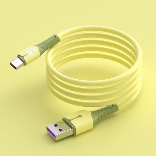 Liquid Silicone Light Data Cable Android And Apple 5A TypeC