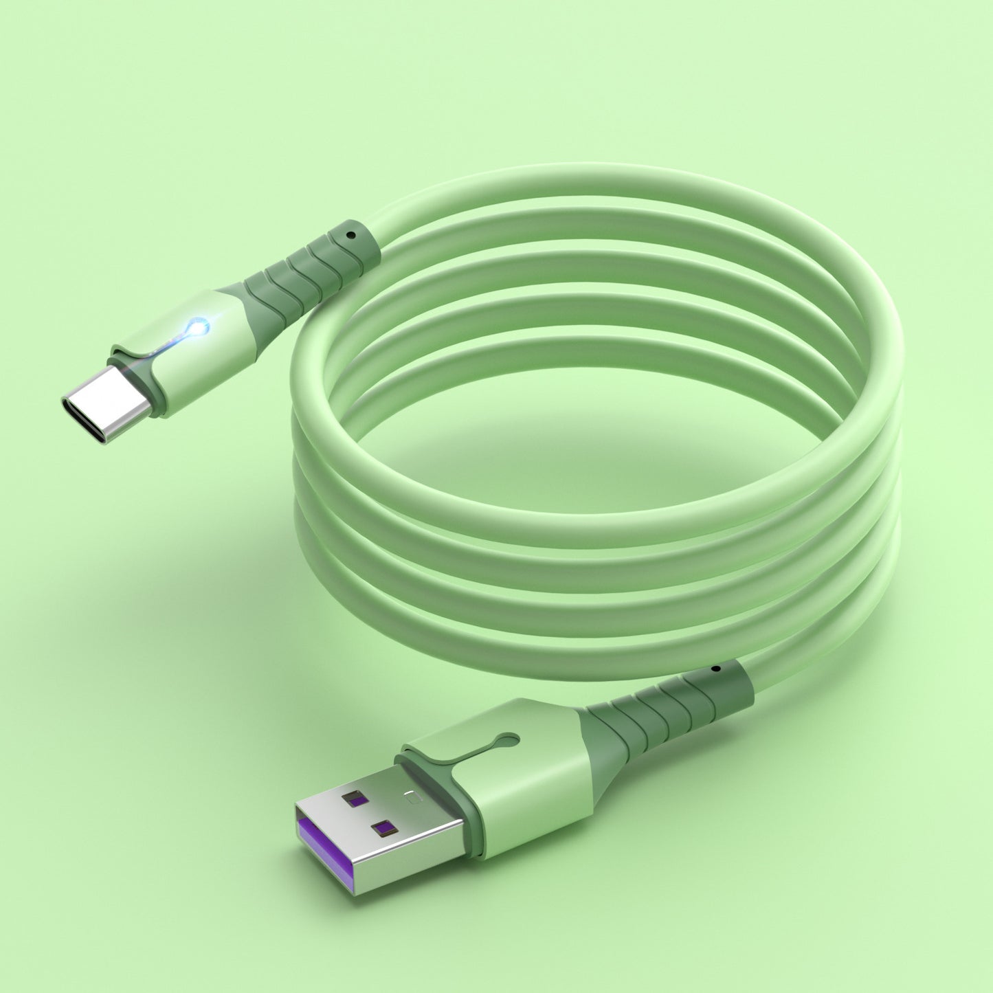 Liquid Silicone Light Data Cable Android And Apple 5A TypeC