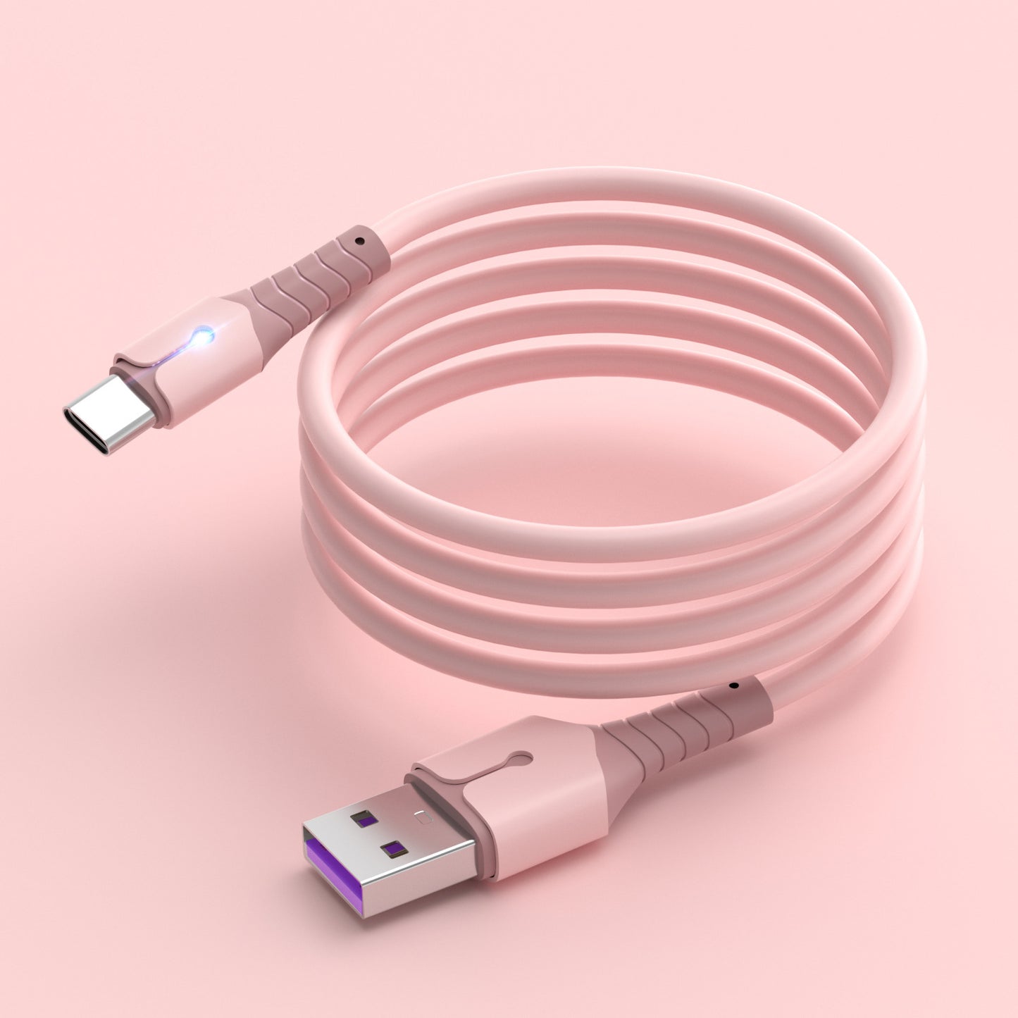 Liquid Silicone Light Data Cable Android And Apple 5A TypeC