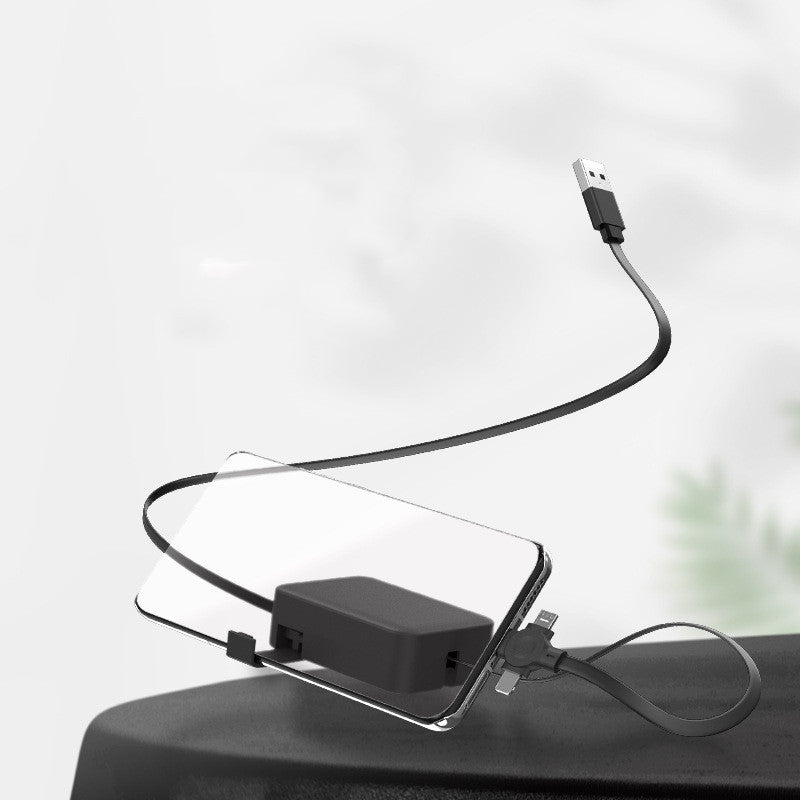 4 In 1 Retractable USB Cable Macaron Style Type C Stand