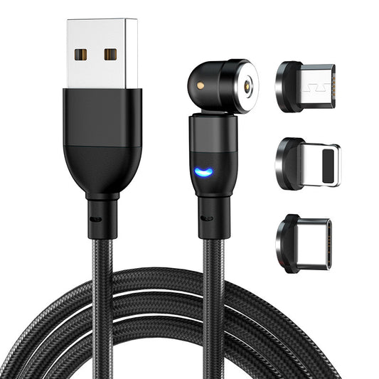 Three In One Magnetic Charging Cable 540 Degree Bent 1m