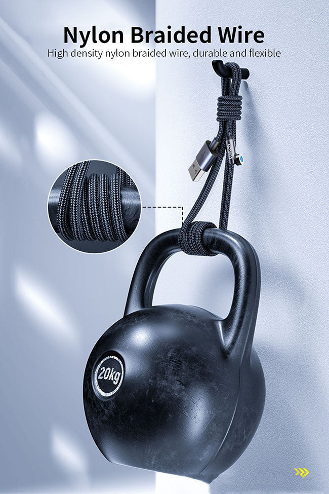 540 Degree Rotating 3In1 Magnetic Cable Type C MicroUSB 8PIN