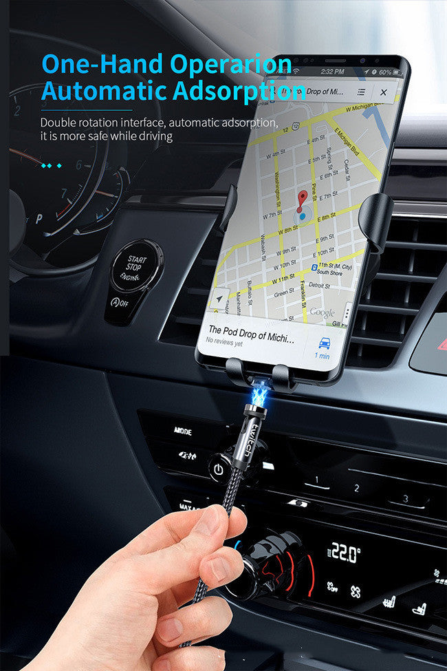 540 Degree Rotating 3In1 Magnetic Cable Type C MicroUSB 8PIN