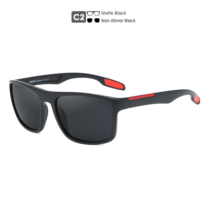 Square Polarized Sunglasses Men Outdoor Photochromic Color Changing UV400 Shades