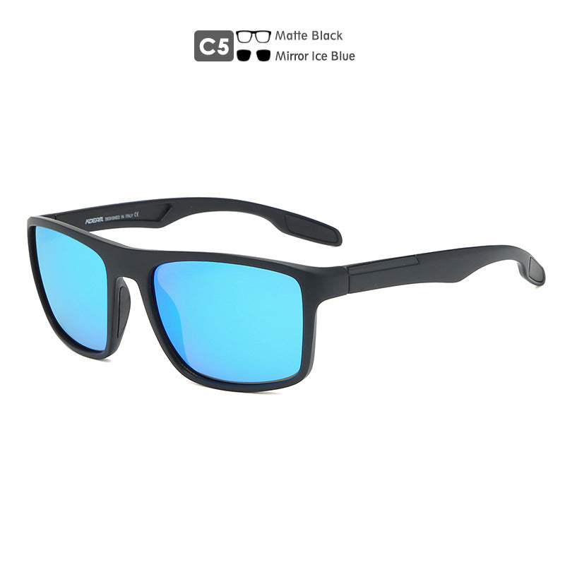 Square Polarized Sunglasses Men Outdoor Photochromic Color Changing UV400 Shades
