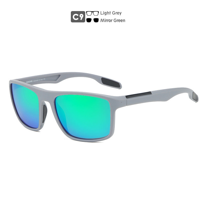 Square Polarized Sunglasses Men Outdoor Photochromic Color Changing UV400 Shades