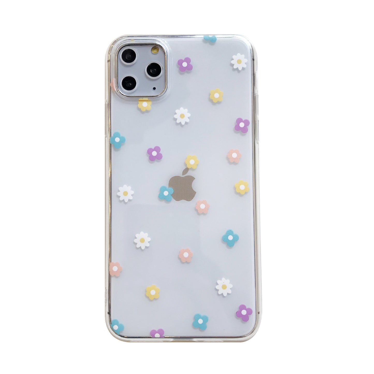 TPU Love Heart Flower Transparent Phone Case Cute Cover for iPhone 6–12 Pro Max