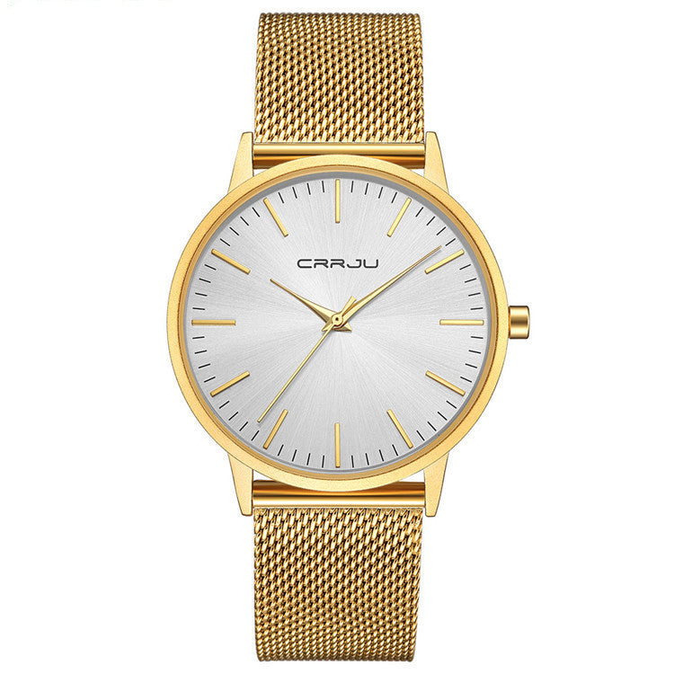 Casual Quartz Watches For Men And Women Mesh Band 30M
