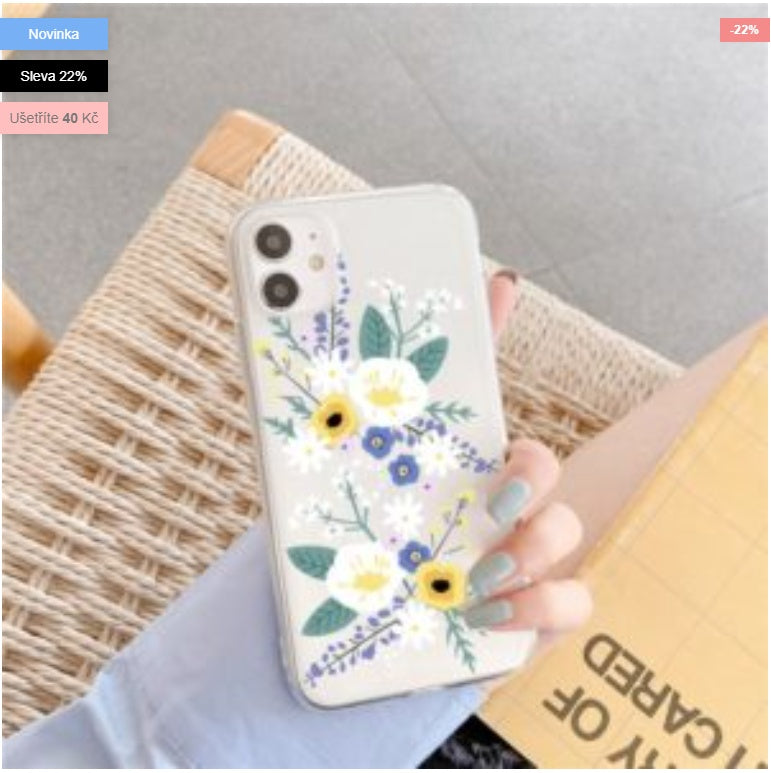 TPU Love Heart Flower Transparent Phone Case Cute Cover for iPhone 6–12 Pro Max