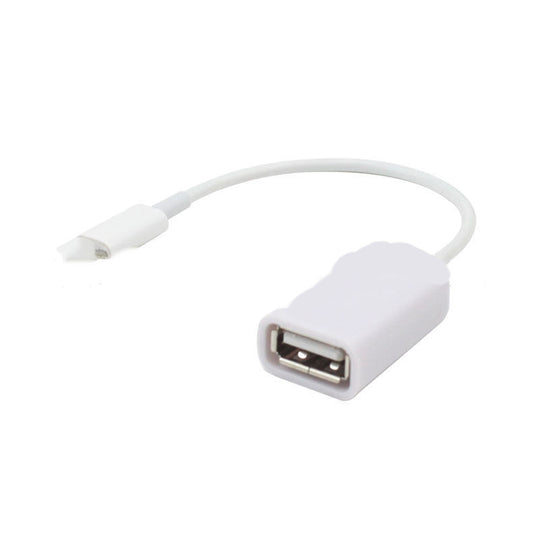 USB A Female to Lightning 8Pin OTG Adapter Cable 17cm White