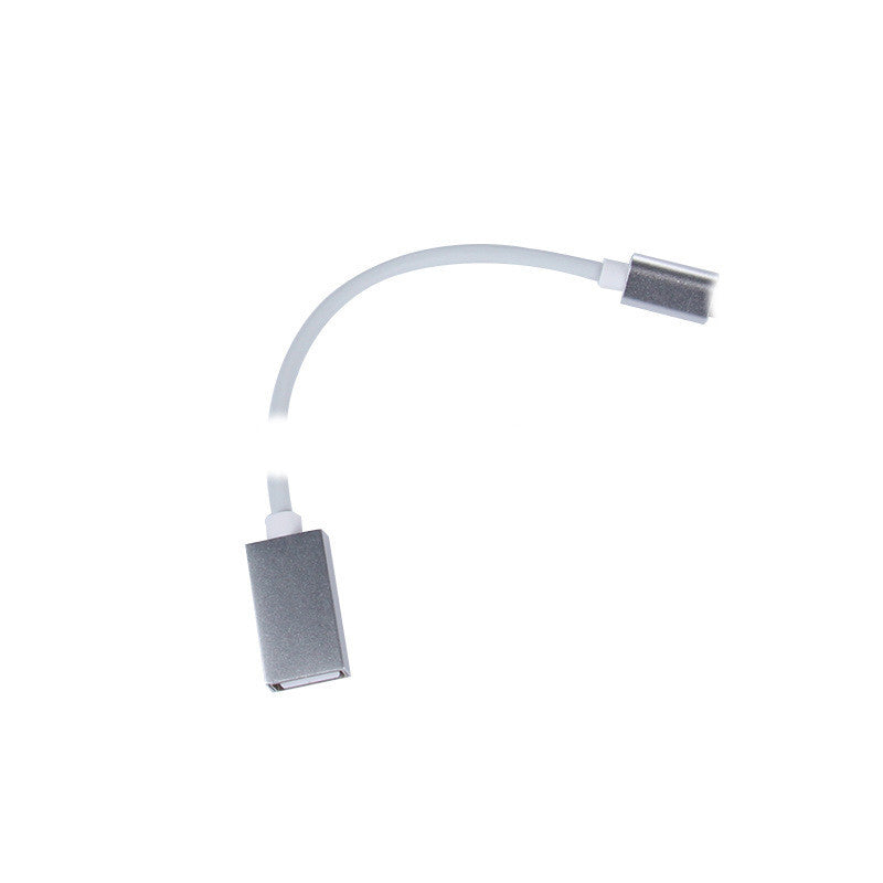 USB A Female to Lightning 8Pin OTG Adapter Cable 17cm White