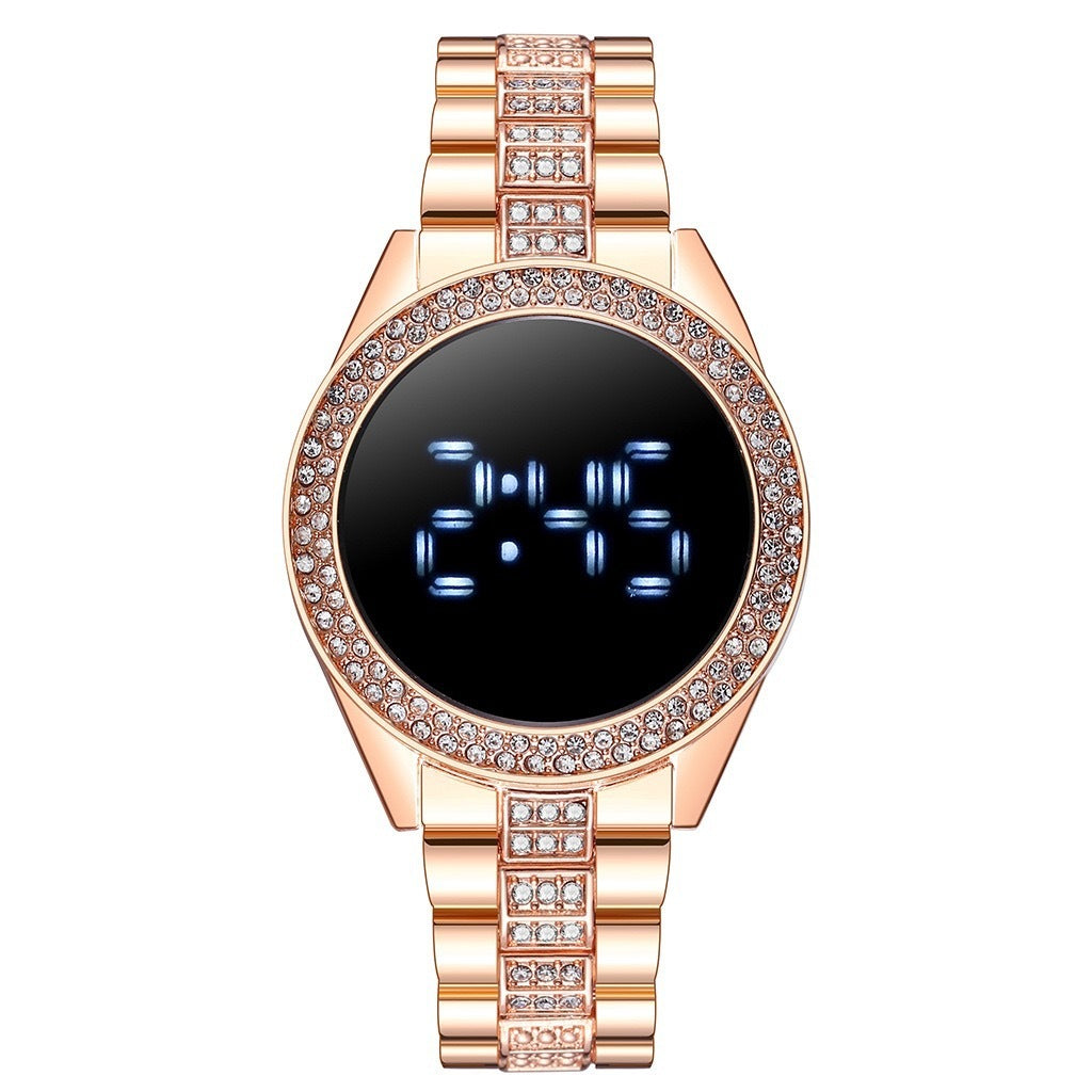 New Style Diamond Encrusted Ladies Electronic Watch