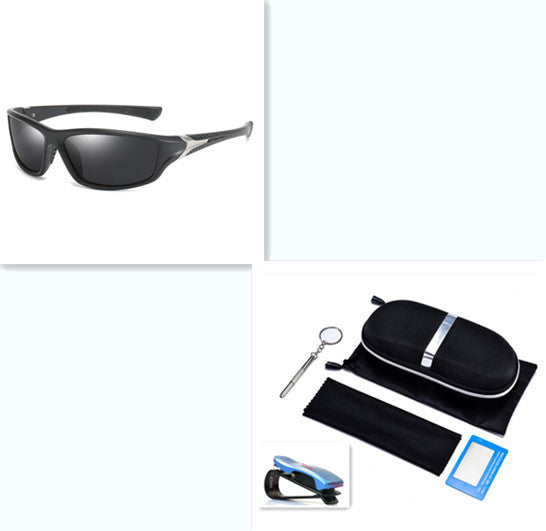 Polarized Sports Sunglasses Men Outdoor Fishing Cycling UV400 Anti-Glare
