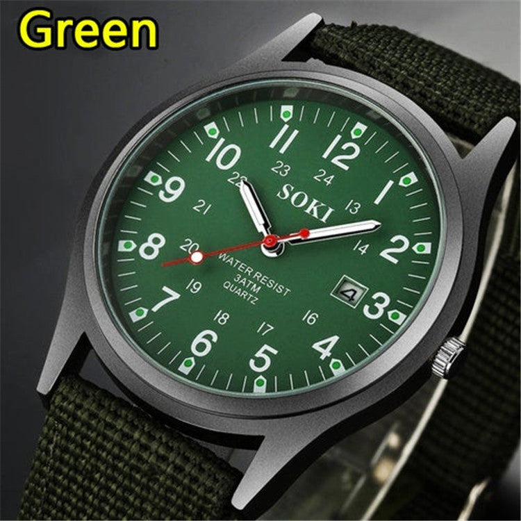 Mens Luminous Quartz Watch Sports Date Display Fashion Gift