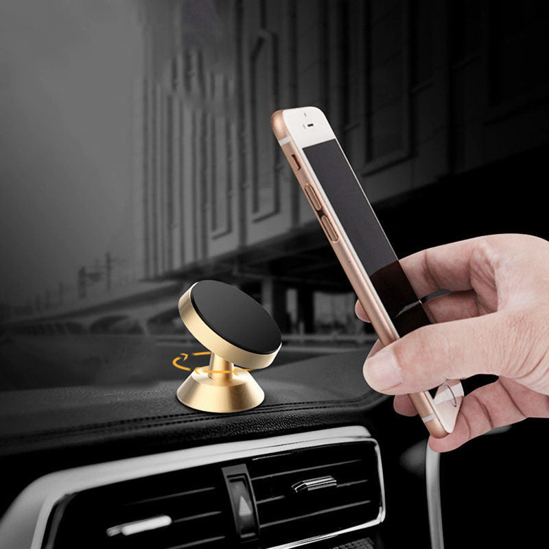Simple Metal Magnetic Car Phone Holder Gold Silver Black