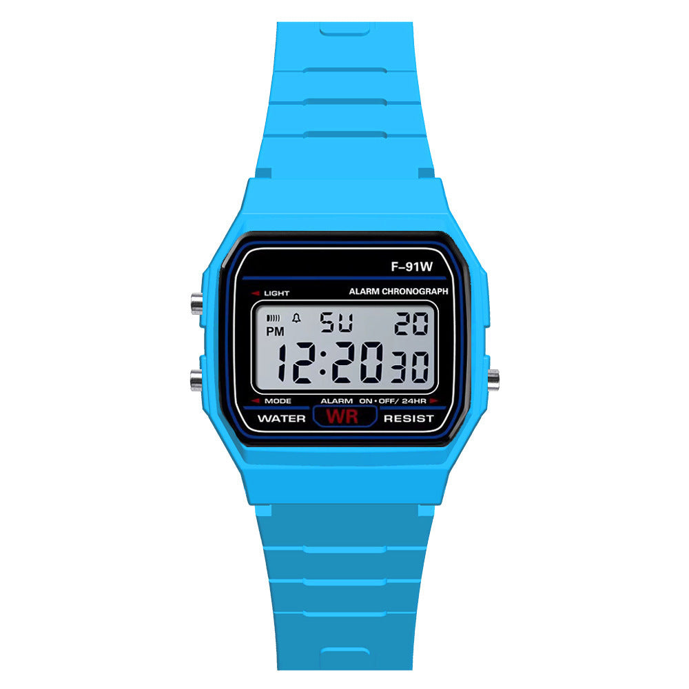 Digital Display Waterproof Round Watch  Children Electronic Watch