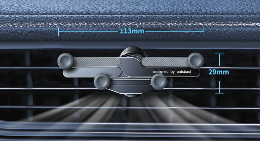 Invisible Alloy Onboard Car Holder Bracket Air Outlet