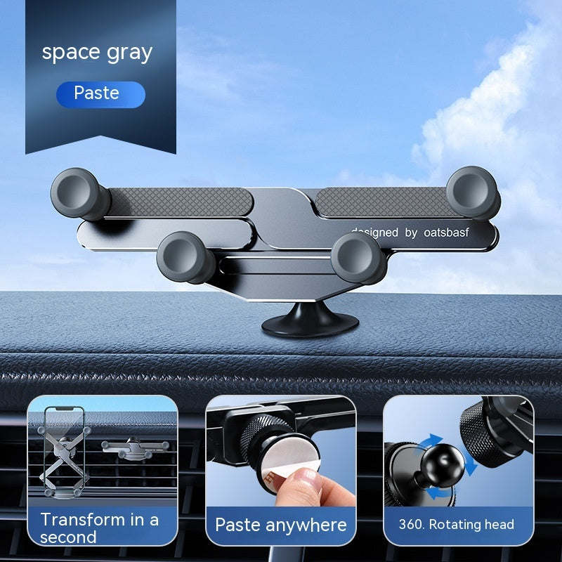 Invisible Alloy Onboard Car Holder Bracket Air Outlet