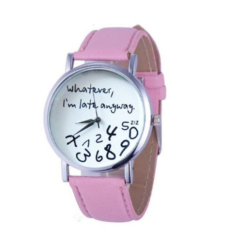 Elegant Womens Quartz Watch With PU Strap Round Dial