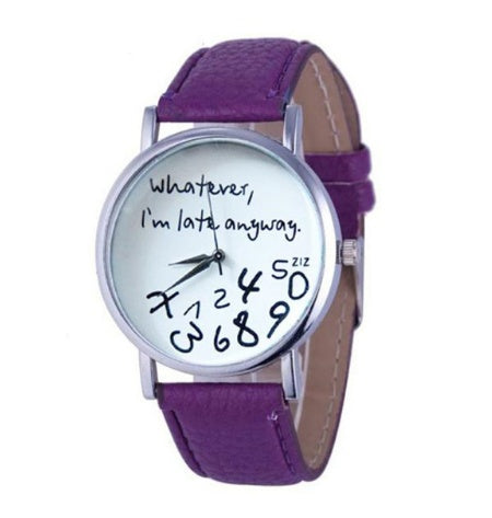 Elegant Womens Quartz Watch With PU Strap Round Dial