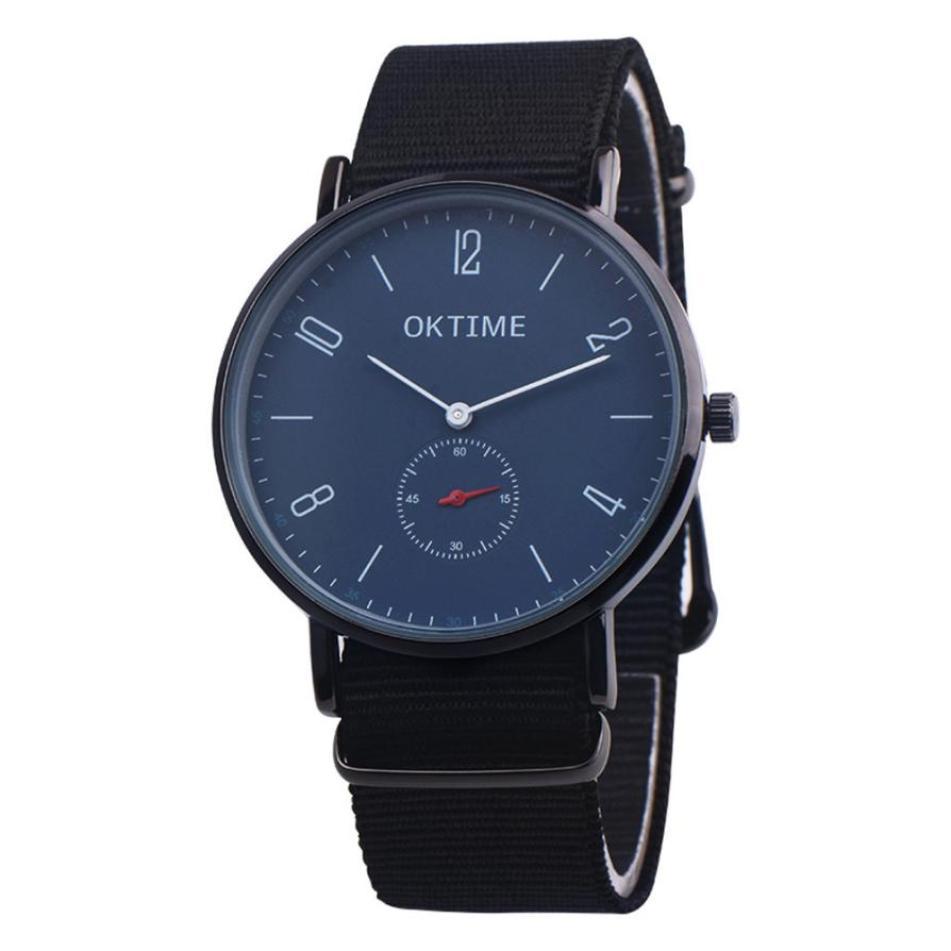 Quartz watch with nylon strap