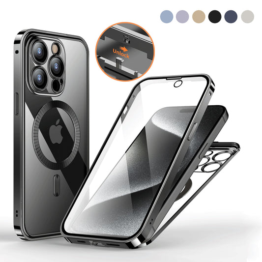 Metal Buckle Magnetic Phone Case With Wireless Charging