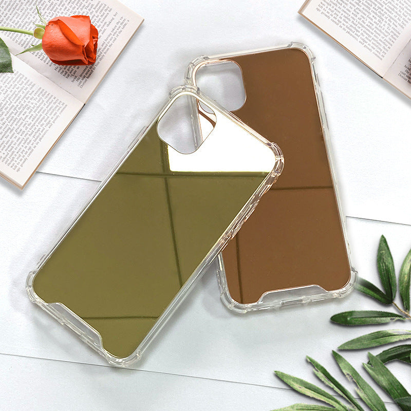 Mirror Phone Case For Apple iPhone Back Cover Silver Mirror