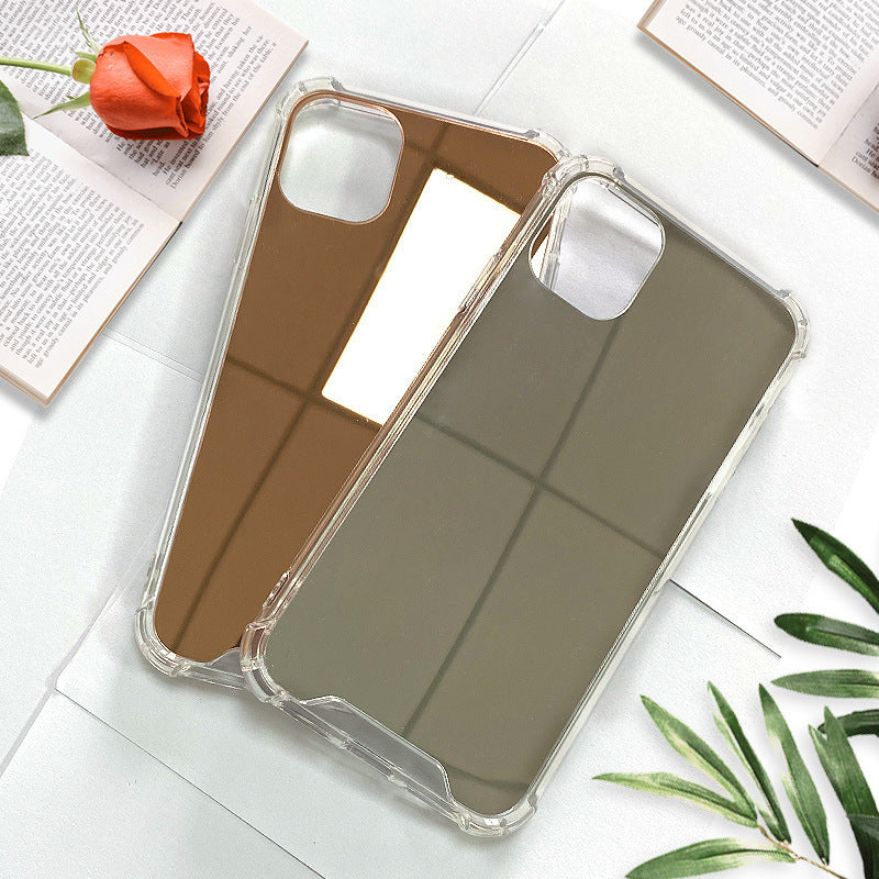 Mirror Phone Case For Apple iPhone Back Cover Silver Mirror