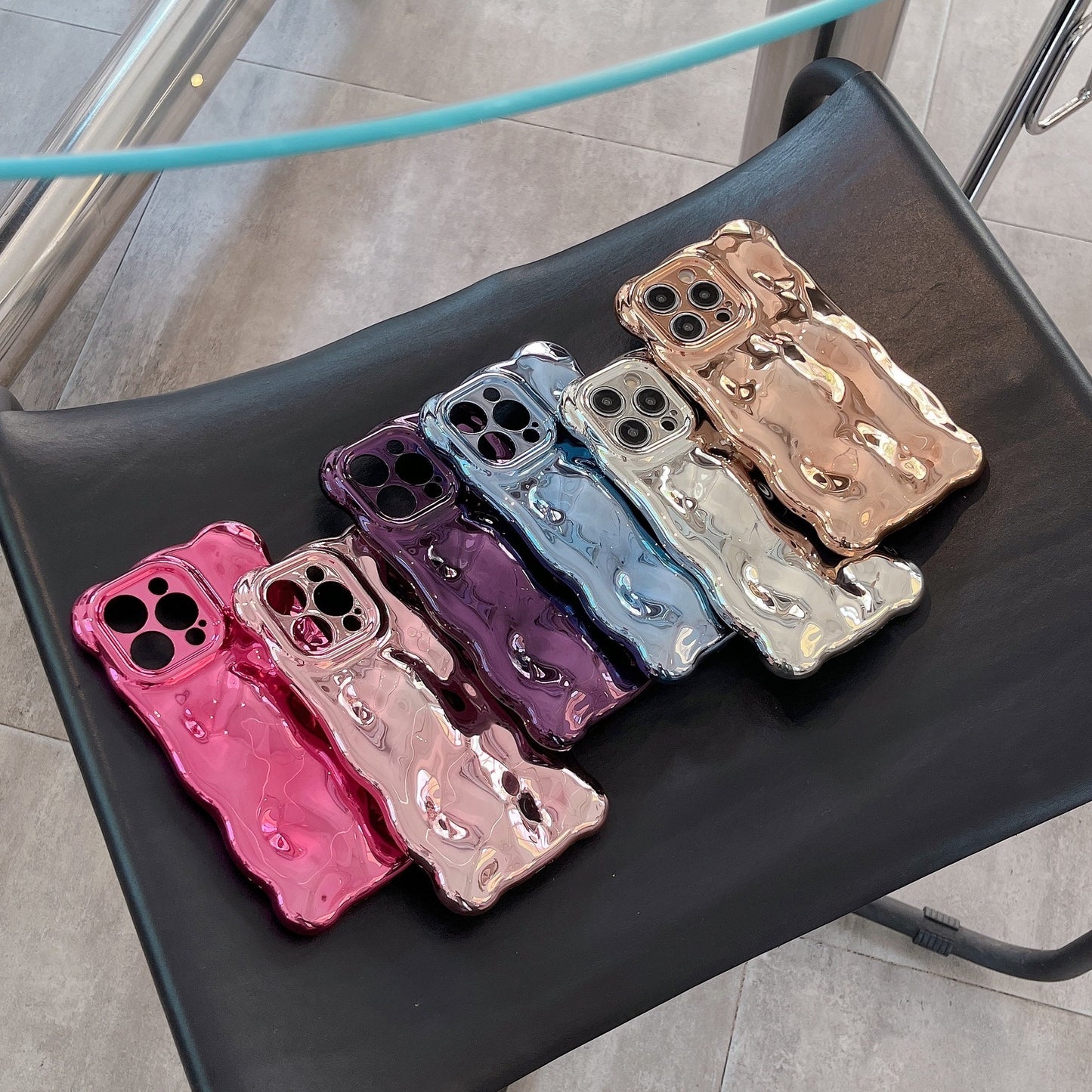 Bubble Shell Electroplating TPU Phone Case Shockproof Cover for iPhone 11–16 Pro Max