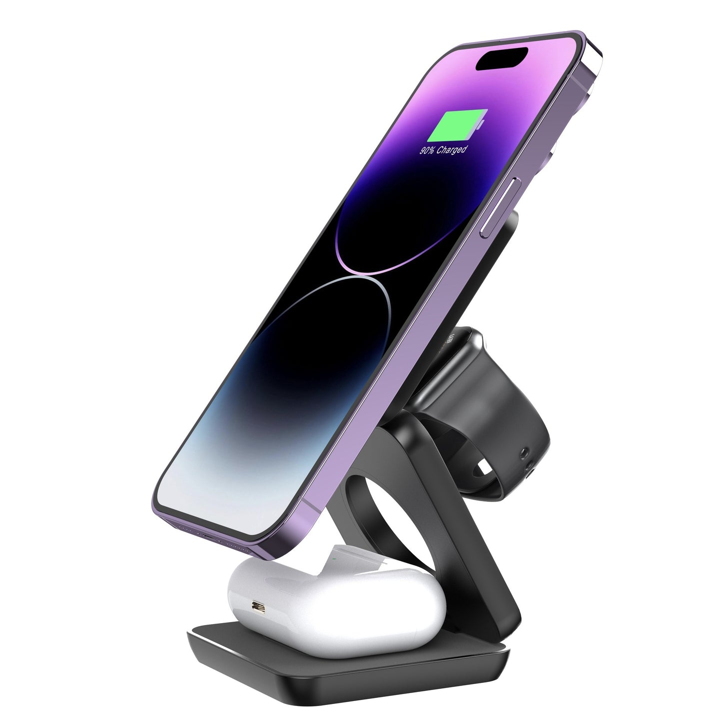 Foldable Three In One Magnetic Wireless Charger Stand