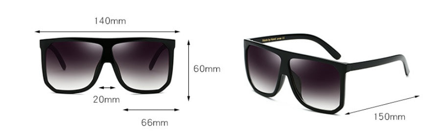 Large Frame Sunglasses for Women and Men - Fashion Retro UV400 PC Lens