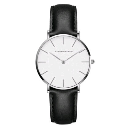 36mm Ladies Simple Waterproof Watch Korean White Belt