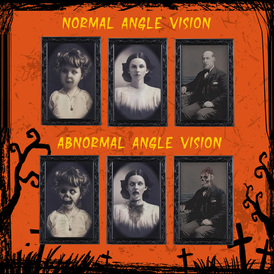 Halloween 3D Changing Face Picture Frame Horror Portrait Haunted House Decor