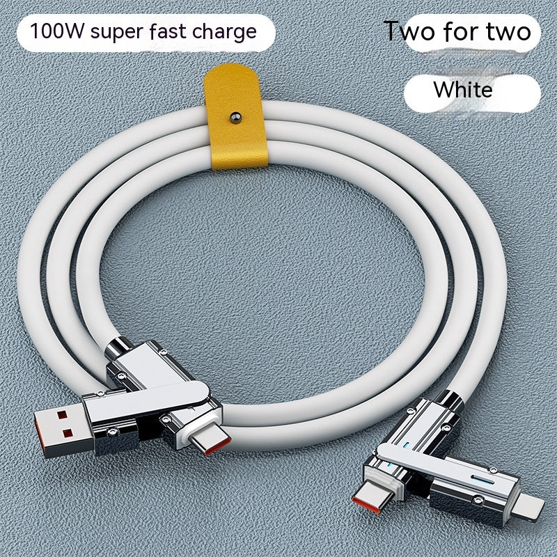 Orange Fast Charge USB Type C Lightning Cable 1m Zinc Alloy