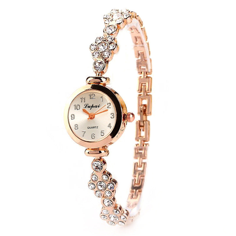 Ladies Flower Bracelet Watch Casual Quartz Silicone Strap