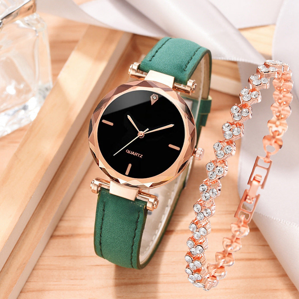 Casual Quartz Watch With Bracelet Set For Everyday Adults