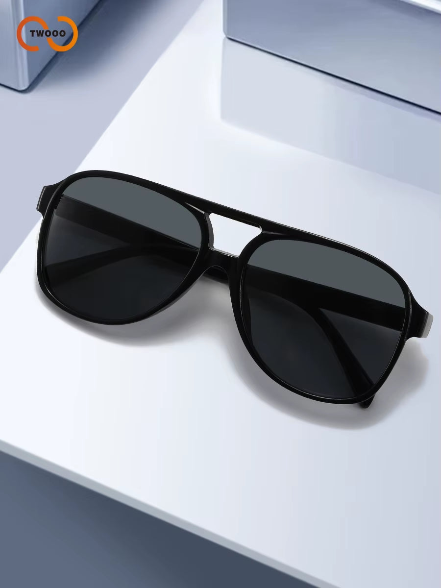 Classic Double-Bridge Retro Sunglasses – Multi-Color Options, Unisex, Suitable for All Scenarios