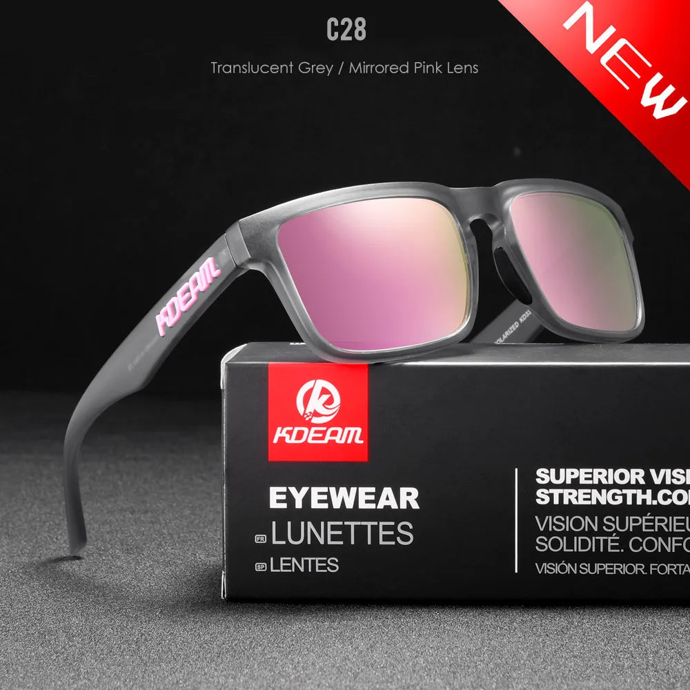 2022 Square Men'S Polarized Sunglasses Outdoors Lifestyle Coating Sun Glasses New Matching Colors with Box