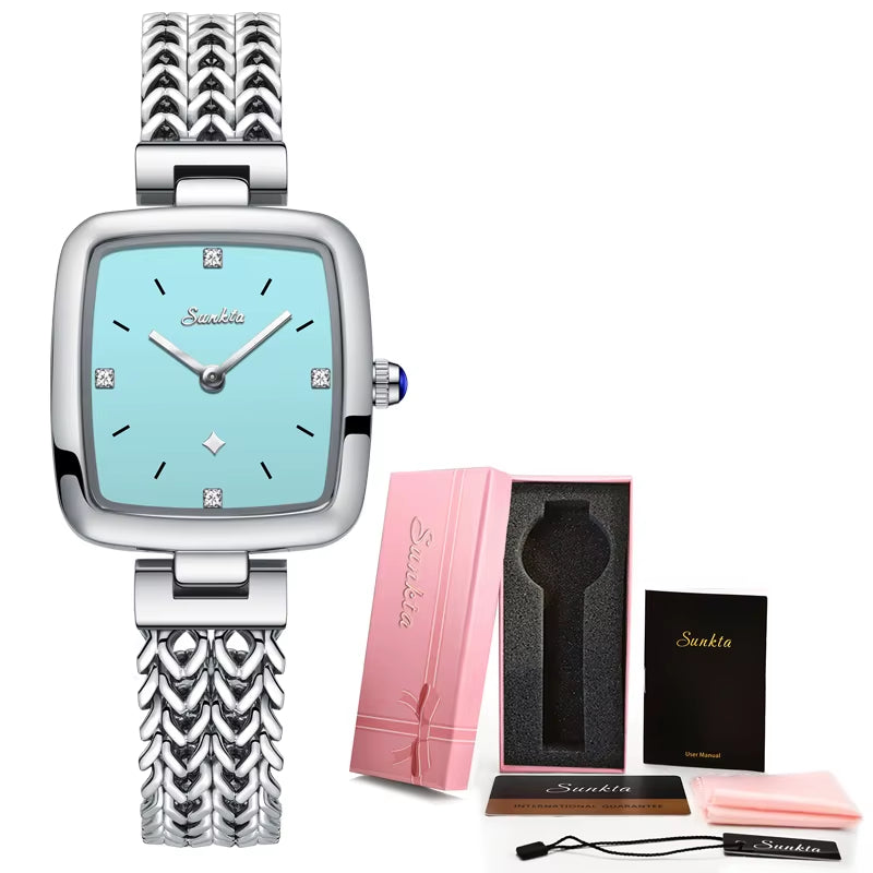 Women's Luxury Waterproof Quartz Watch - Casual Military Sport Square Design