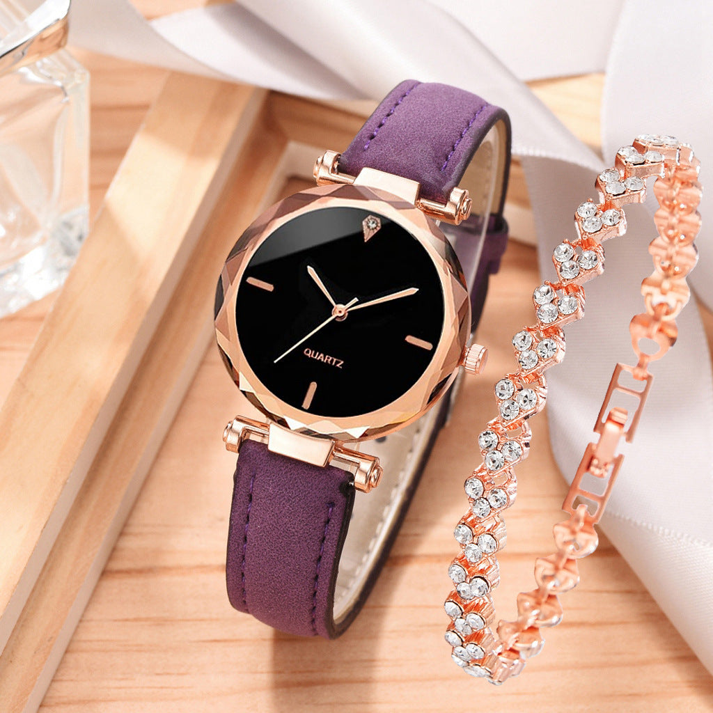 Casual Quartz Watch With Bracelet Set For Everyday Adults
