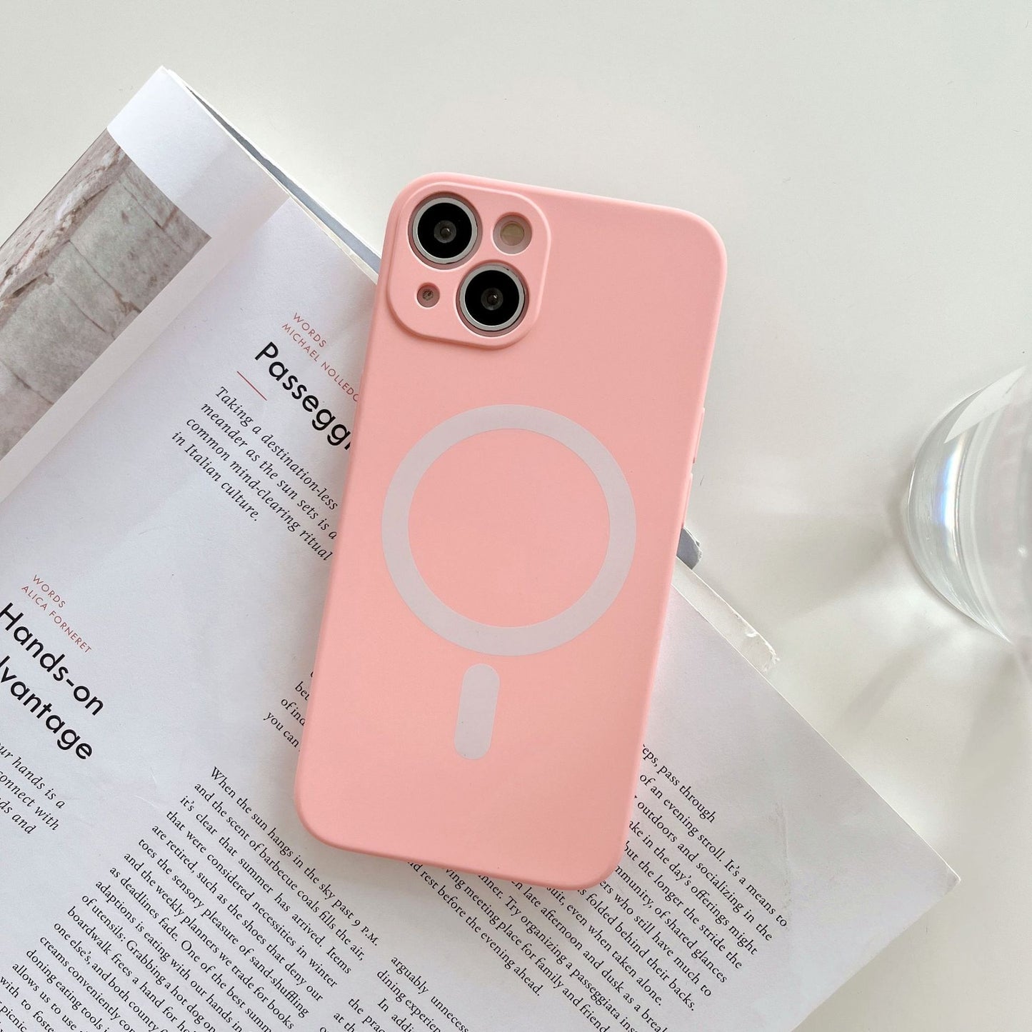 Magnetic TPU Back Case For iPhone 14 Pro Wireless Charge